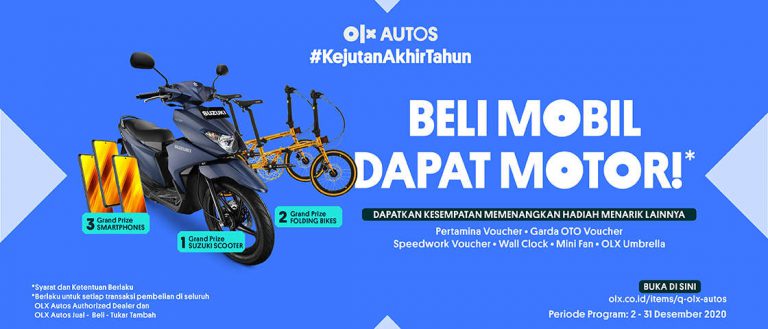 Kejutan Akhir Tahun dari OLX, Beli Mobil Bekas Dapat Motor Baru!
