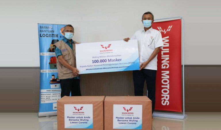 Wuling Motors Donasikan 100.000 Masker