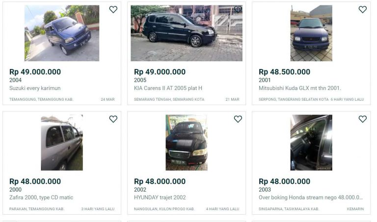 Daftar Mobil MPV Bekas Tahun 2000’an yang Harganya Rp 40-50 jutaan
