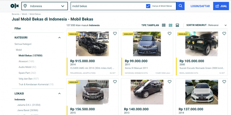 Cara Cepat Menjual Mobil Secara Online