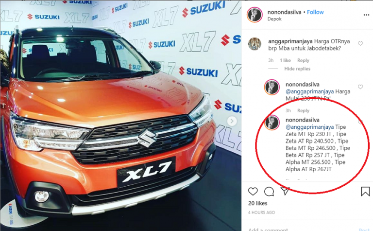 Bocoran Tipe dan Harga Suzuki XL7 di Indonesia