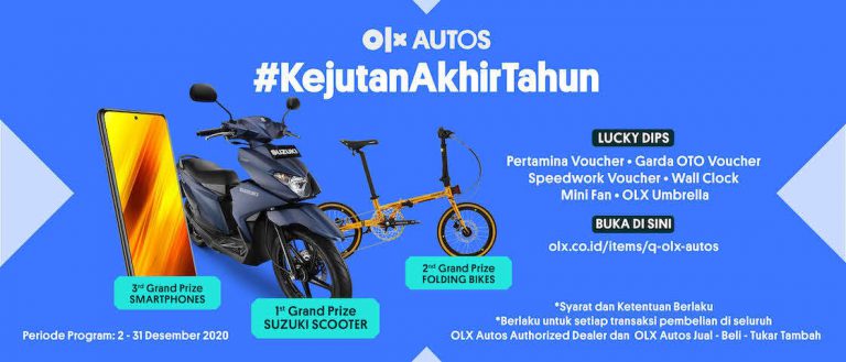 Kejutan Akhir Tahun dari OLX Autos, Beli Mobil Bekas dan Menangkan Kesempatan Meraih Motor Skutik