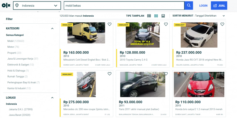 5 Keuntungan Beli Mobil Bekas Lewat Online