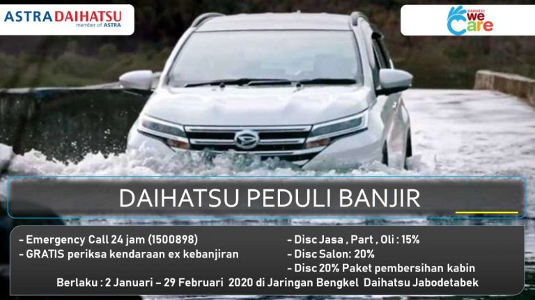 Daihatsu Gratiskan Biaya Periksa Kendaraan yang Kena Banjir