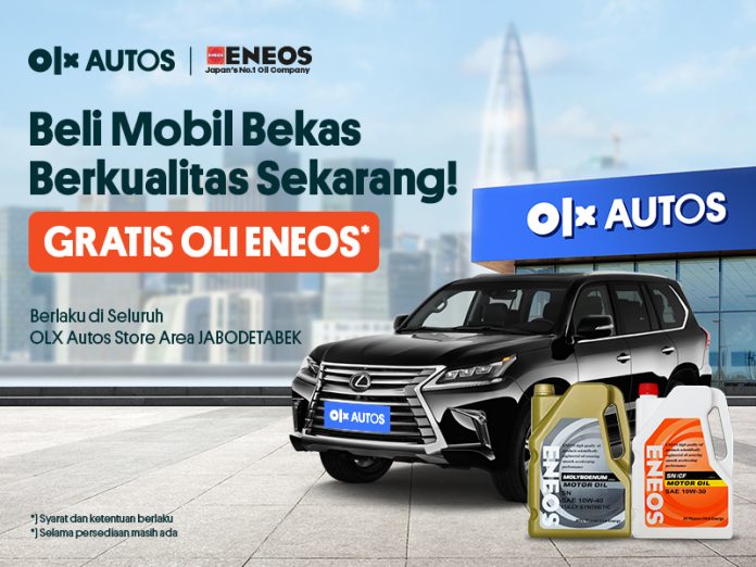 Membeli mobil bekas di OLX Autos bisa dapat oli Eneos