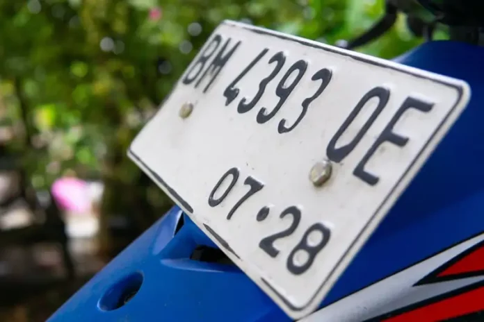ganti plat motor berapa