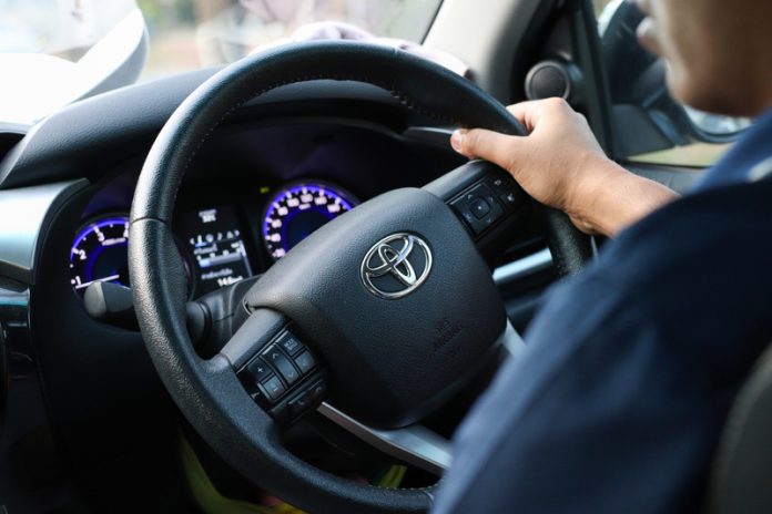 Chonburi,,Thailand,-,November,18,2018,:,Toyota,Steering,Wheel