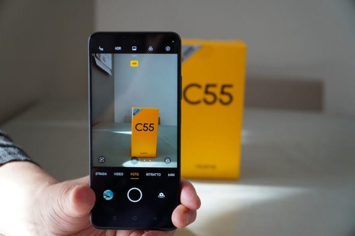 Bareggio,,Milano,Italy,-,28,April,2023:,Realme,C55 Bareggio,,Milano,Italy,-,28,April,2023:,Realme,C55