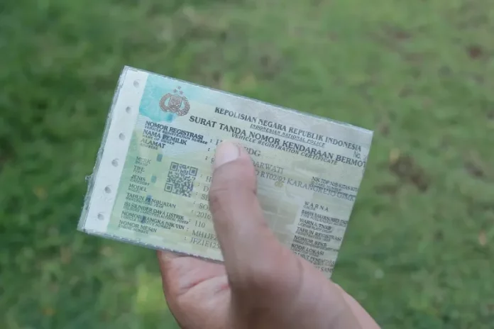 nomor registrasi kendaraan bermotor