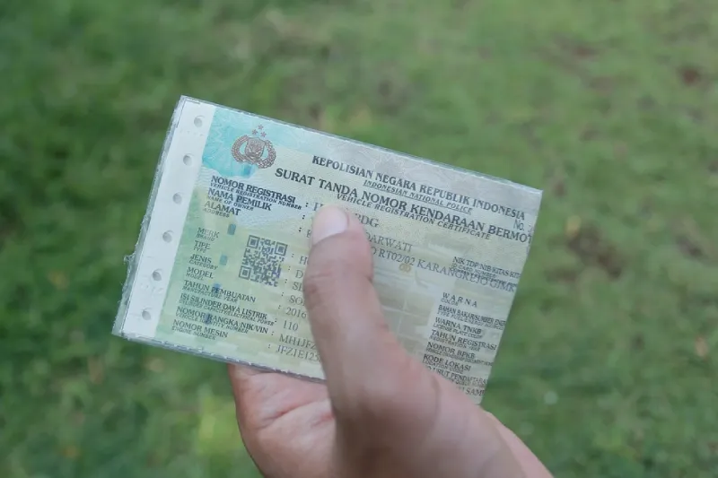 nomor registrasi kendaraan bermotor