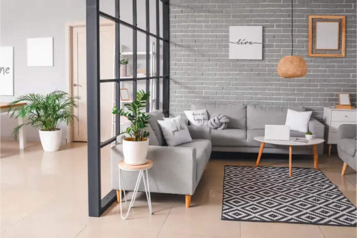 sekat ruang tamu minimalis modern