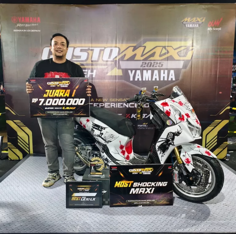 Modal 40 Jutaan, Lexi LX 155 Japan Look Juarai CustoMAXI 2025 Aceh