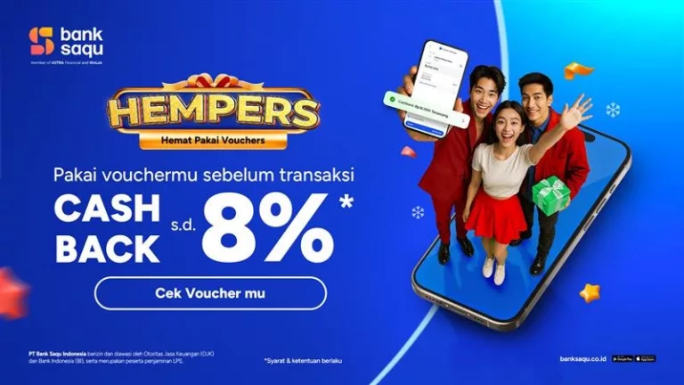 Promo Akhir Tahun Bank Saqu, Pakai QRIS Bank Saqu, Dapet Cashback hingga 8%