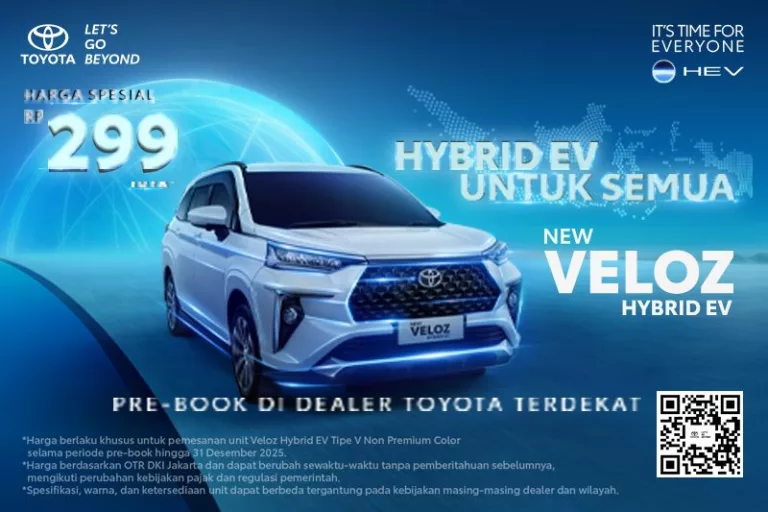 Toyota Veloz Hybrid EV Andalan Mobilitas Ramah Lingkungan dan Irit, Test Drive Sekarang dan Buktikan Sendiri!