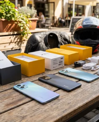 Deretan HP Realme terbaru dengan berbagai model dan warna untuk panduan daftar harga.