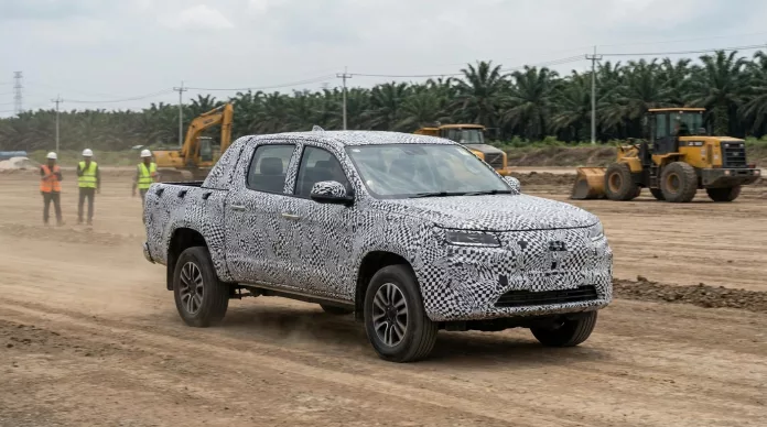 Siluet dan bocoran desain mobil pickup listrik BYD terbaru yang siap diluncurkan.