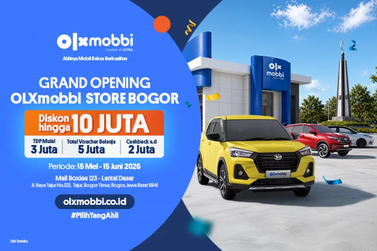 Beli Mobil Bekas Bebas Cemas! OLXmobbi Store Bogor Resmi Hadir di Mall Boxies 123 Bogor