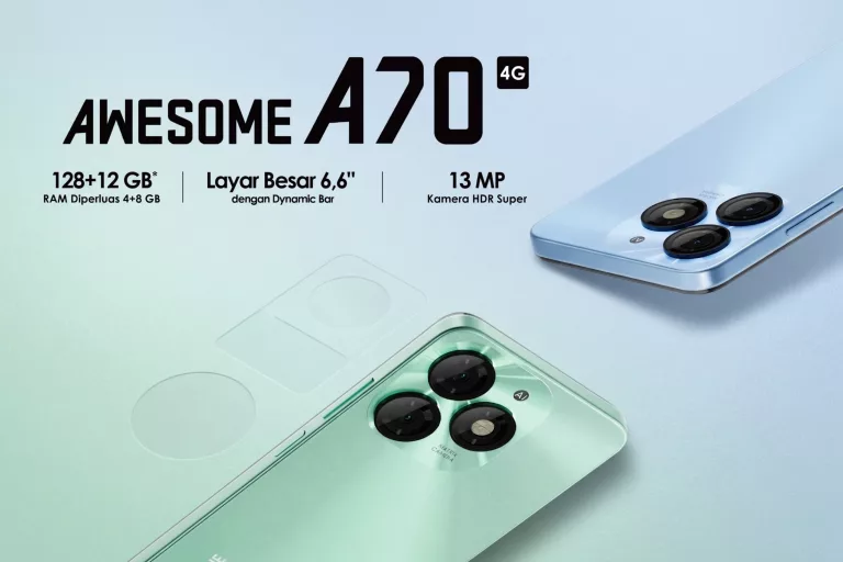 Spesifikasi dan Harga itel A70 Terbaru 2026, HP Sejutaan dengan Desain Mewah