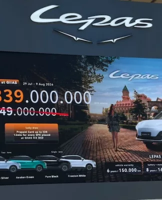 Resmi Meluncur! Harga LEPAS E4 EV Dibanderol Rp 339 Juta Spesial di GIIAS 2026 Harga LEPAS E4 EV GIIAS 2026