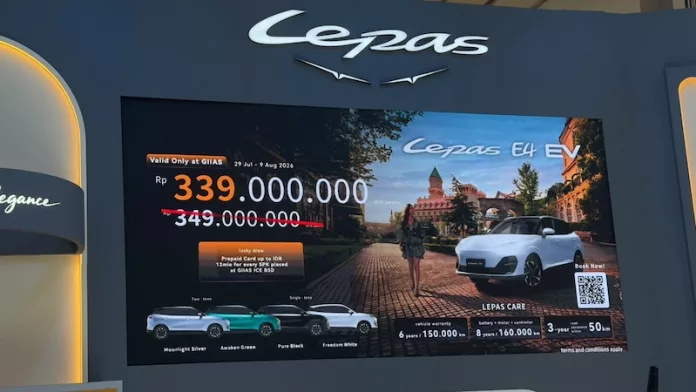 Resmi Meluncur! Harga LEPAS E4 EV Dibanderol Rp 339 Juta Spesial di GIIAS 2026 Harga LEPAS E4 EV GIIAS 2026