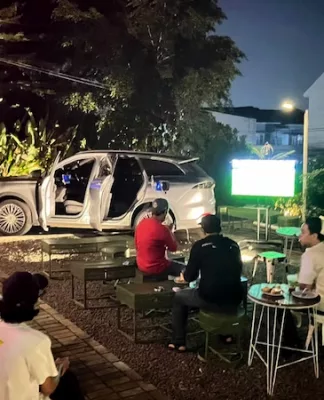 Fitur V2L Chery TIGGO 9 CSH Sukses Hidupkan Pesta Bola Bersama Komunitas Media NGOBAR Fitur V2L Chery TIGGO 9 CSH