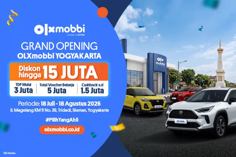 Sikat Promo Grand Opening OLXmobbi Store Jogja, Beli Mobil Bekas Berkualitas Makin Gampang!
