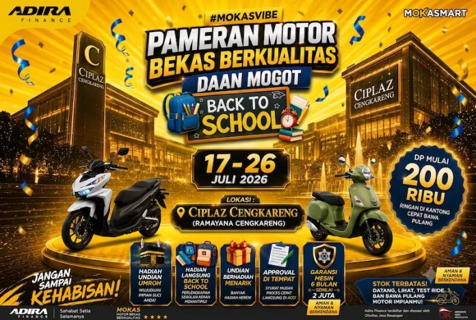 Sambut Kembali Bersekolah dengan Motor Impian! OLX dan Adira Finance Gelar Bazar Motor Bekas Spektakuler di Cengkareng & Cibinong Bazar Motor Bekas OLX dan Adira Finance