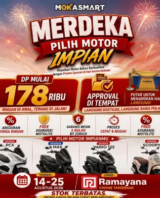 Spesial Kemerdekaan! Adira Finance Gelar Bazar Motor Bekas “Merdeka Pilih Motor Impian” di Ramayana Cimone Tangerang Bazar Motor Bekas Adira Finance