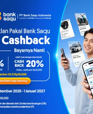 Sekarang Beli Kuota Iklan OLX Bisa Pakai Bank Saqu, Ada Cashback 20 Persen Beli Kuota Iklan OLX Bisa Pakai Bank Saqu