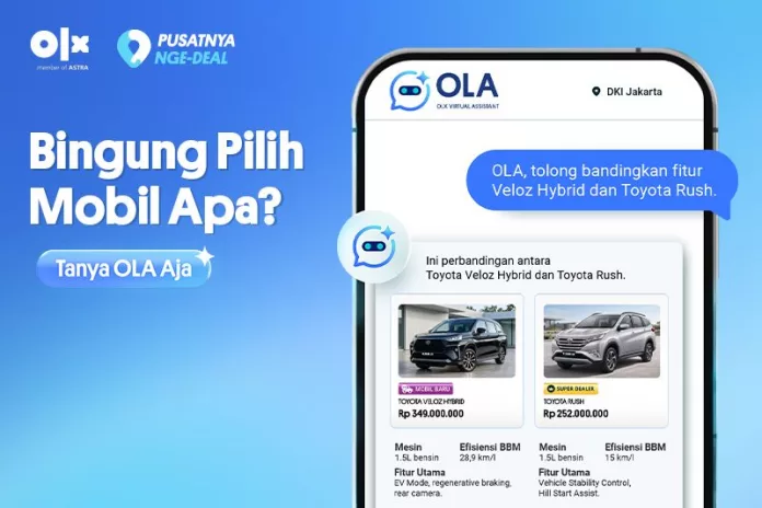 OLX Luncurkan OLA, Asisten AI Baru yang Siapkan Rekomendasi Mobil Impian Konsumen OLX Virtual Assistant, OLA